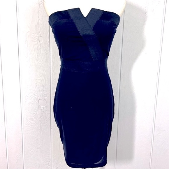 BLQ. Mkt - Mixology - Strapless Mini Dress - Navy Blue - Silver Back Zipper - S - Picture 9 of 9